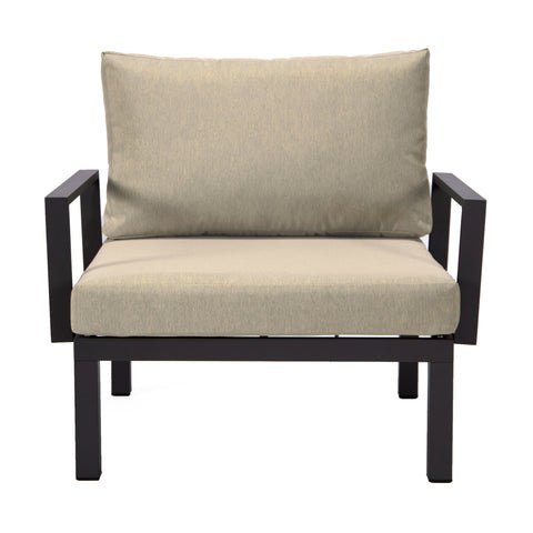 Hamilton 2-Piece Arm Chair Upholstered in Polyester and Powder Coated Aluminum Frame