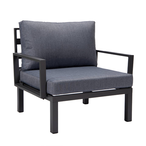 Hamilton 2-Piece Arm Chair Upholstered in Polyester and Powder Coated Aluminum Frame