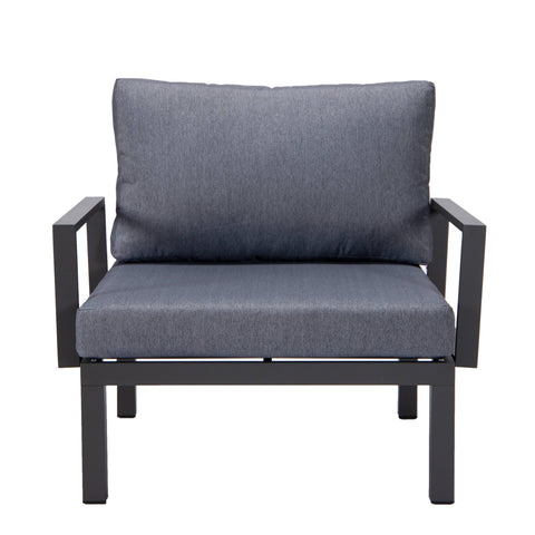 Hamilton 2-Piece Arm Chair Upholstered in Polyester and Powder Coated Aluminum Frame