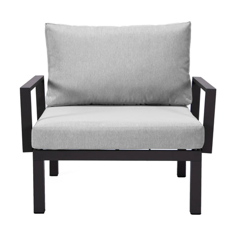 Hamilton 2-Piece Arm Chair Upholstered in Polyester and Powder Coated Aluminum Frame