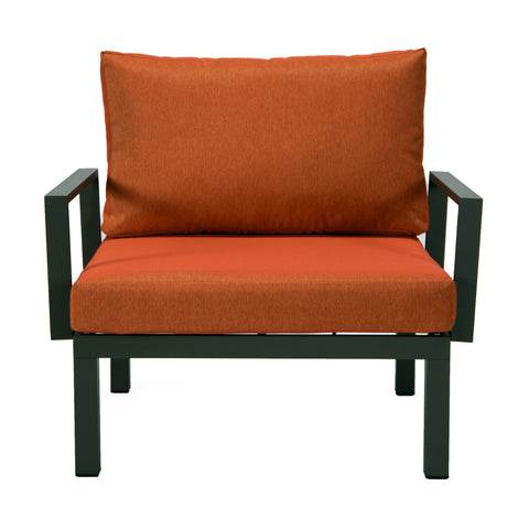 Hamilton 2-Piece Arm Chair Upholstered in Polyester and Powder Coated Aluminum Frame