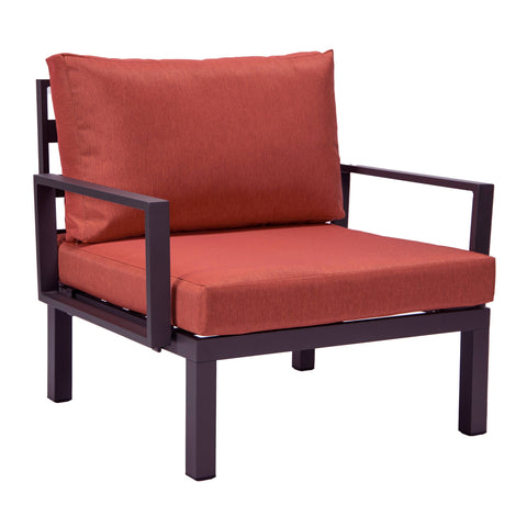 Hamilton 2-Piece Arm Chair Upholstered in Polyester and Powder Coated Aluminum Frame