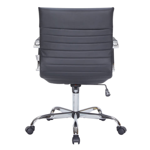 Harris Mid-Back Leather Adjustable  Office Conference Chair with Armrests