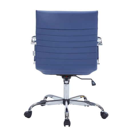 Harris Mid-Back Leather Adjustable  Office Conference Chair with Armrests