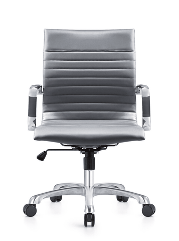 Harris Mid-Back Leather Adjustable  Office Conference Chair with Armrests