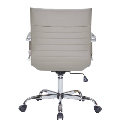 Harris Mid-Back Leather Adjustable  Office Conference Chair with Armrests