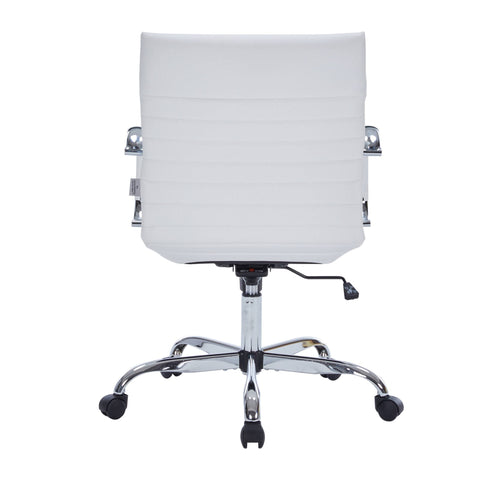 Harris Mid-Back Leather Adjustable  Office Conference Chair with Armrests