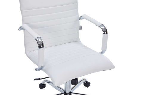 Harris Mid-Back Leather Adjustable  Office Conference Chair with Armrests