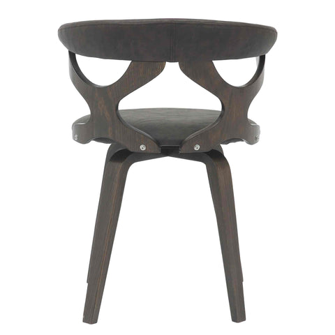 Klyne Modern Wooden Dining Chair With Walnut Color Frame