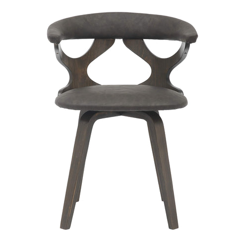 Klyne Modern Wooden Dining Chair With Walnut Color Frame