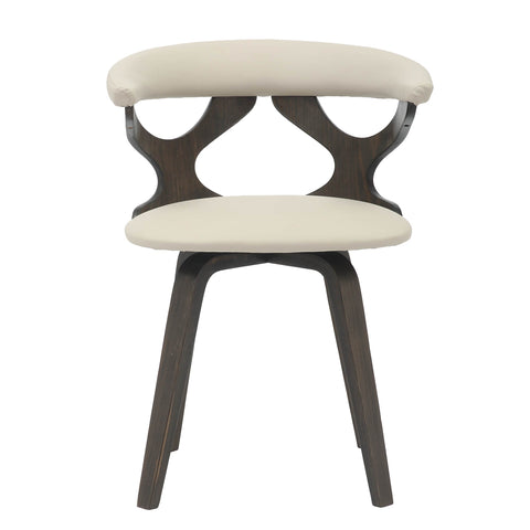 Klyne Modern Wooden Dining Chair With Walnut Color Frame