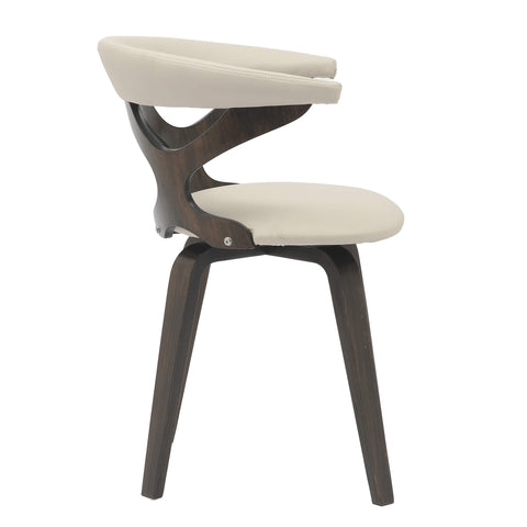 Klyne Modern Wooden Dining Chair With Walnut Color Frame