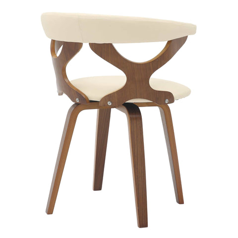 Klyne Modern Wooden Dining Chair With Walnut Color Frame