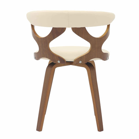 Klyne Modern Wooden Dining Chair With Walnut Color Frame