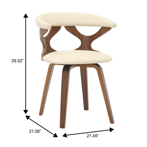 Klyne Modern Wooden Dining Chair With Walnut Color Frame