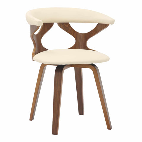 Klyne Modern Wooden Dining Chair With Walnut Color Frame