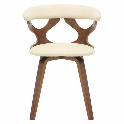 Klyne Modern Wooden Dining Chair With Walnut Color Frame