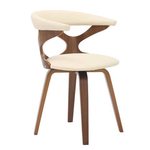 Klyne Modern Wooden Dining Chair With Walnut Color Frame