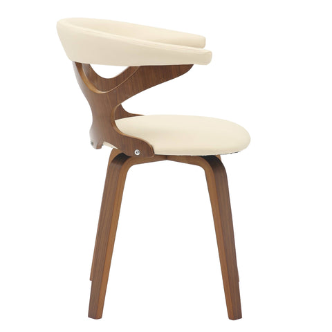 Klyne Modern Wooden Dining Chair With Walnut Color Frame