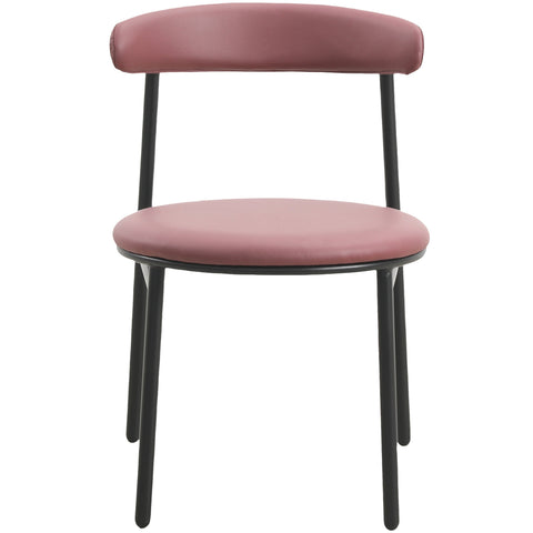 Lume Modern Dining Chair Upholstered in Polyester with Metal Legs Set of 2