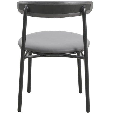 Lume Modern Dining Chair Upholstered in Polyester with Metal Legs Set of 2