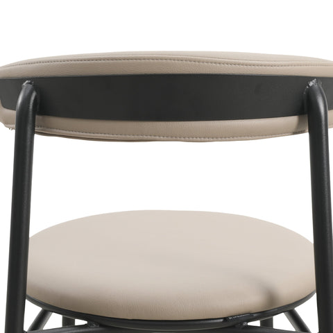 Lume Modern Dining Chair Upholstered in Polyester with Metal Legs Set of 2