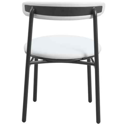 Lume Modern Dining Chair Upholstered in Polyester with Metal Legs Set of 2