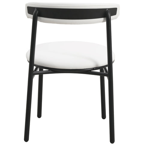 Lume Modern Dining Chair Upholstered in Polyester with Metal Legs Set of 2