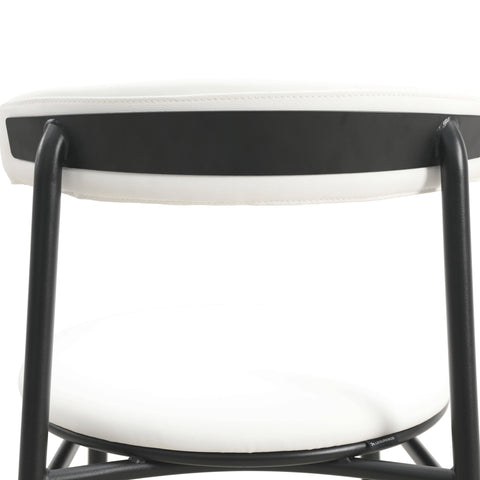 Lume Modern Dining Chair Upholstered in Polyester with Metal Legs Set of 2