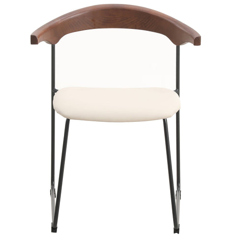 Lyra Dining Chair Upholstered Leather with Iron Legs, Set of 4