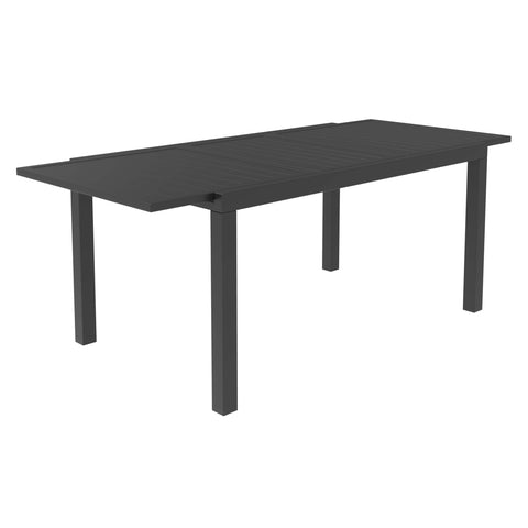 Marlin Extenable Outdoor Dining Table 78-118 in Black Aluminum