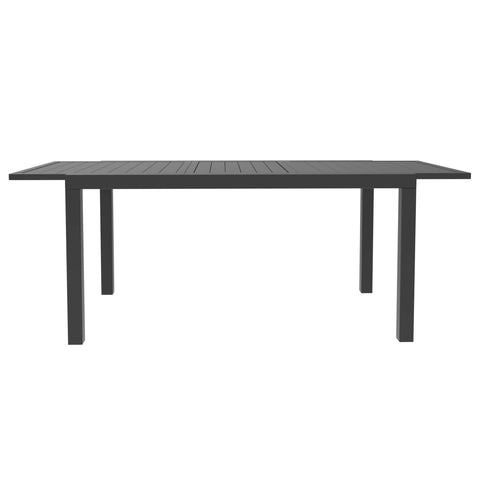 Marlin Extenable Outdoor Dining Table 78-118 in Black Aluminum