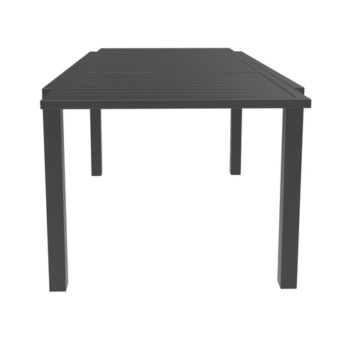 Marlin Extenable Outdoor Dining Table 78-118 in Black Aluminum