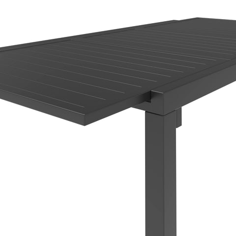 Marlin Extenable Outdoor Dining Table 78-118 in Black Aluminum