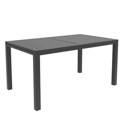 Marlin Extenable Outdoor Dining Table 78-118 in Black Aluminum