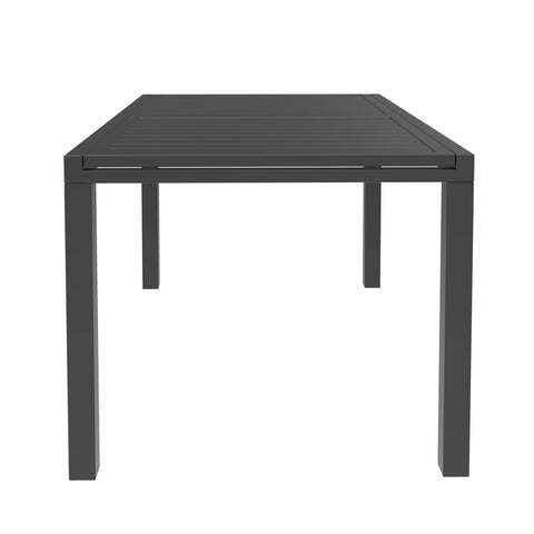 Marlin Extenable Outdoor Dining Table 78-118 in Black Aluminum