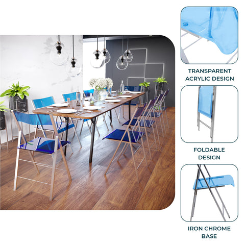 Menno Modern Acrylic Folding Chair