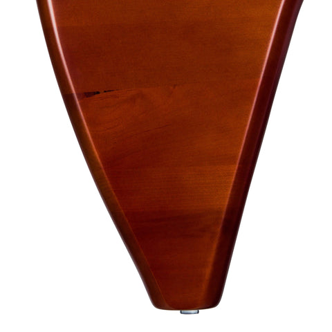 Imperial Triangular Coffee Table with a Glass Tabletop and Wood Base