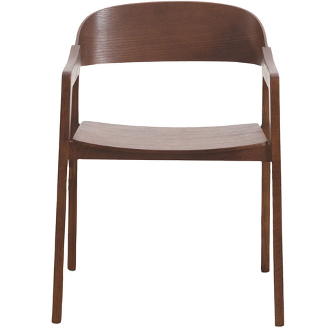 Rivo Dining Chairs in Sturdy Oak Wood with Open Back Design and Armrests