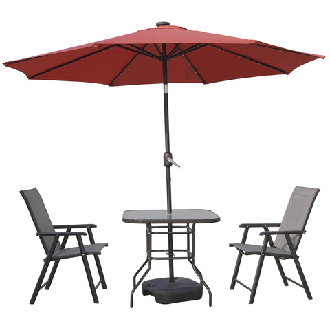 Sierra Outdoor Patio Umbrella with Base