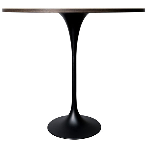 Verve Bar Height Dining Table with 48" Round MDF Top and Black Stainless Steel Pedestal Base