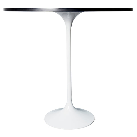 Verve Bar Height Dining Table with 48" Round MDF Top and White Stainless Steel Pedestal Base