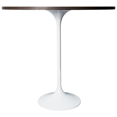 Verve Bar Height Dining Table with 48" Round MDF Top and White Stainless Steel Pedestal Base