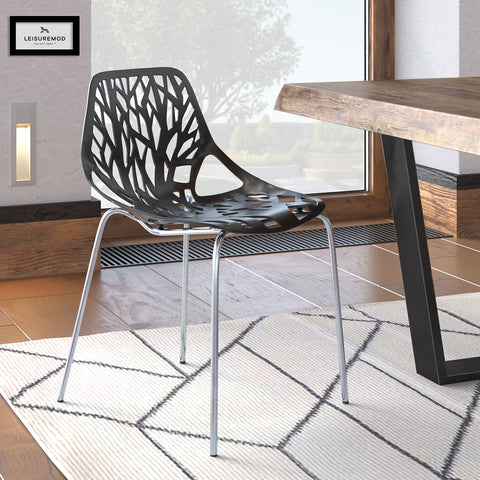 Asbury Modern Forest Design Dining Side Chair