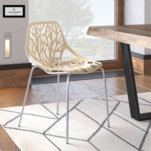 Asbury Modern Forest Design Dining Side Chair