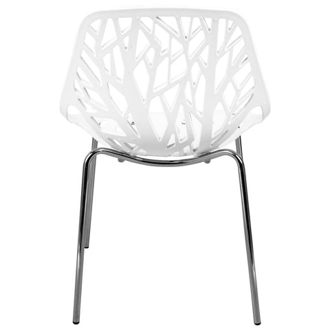 Modern Asbury Dining Chair w/ Chromed Legs set of 2