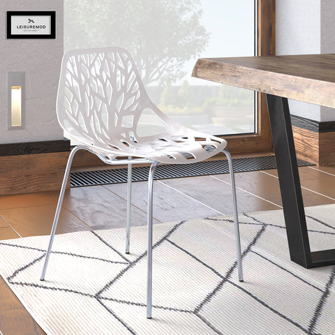 Asbury Modern Forest Design Dining Side Chair