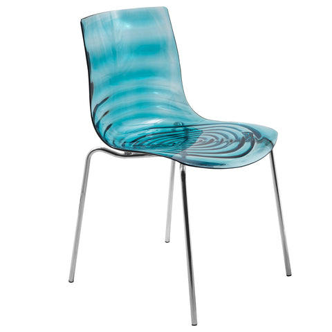 Astor Dining Chair Modern ABS Plastic Side Chair with Stainless-Steel Legs