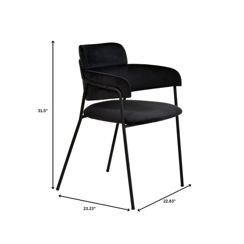 Axis Upholstered Dining Chair with Powder-Coated Stainless Steel Legs Set of 4