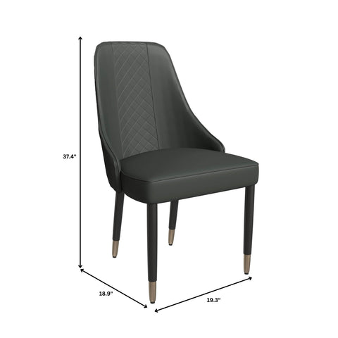 Allure Dining Chairs Fabric/Leather Seat and Back in Oak Wood